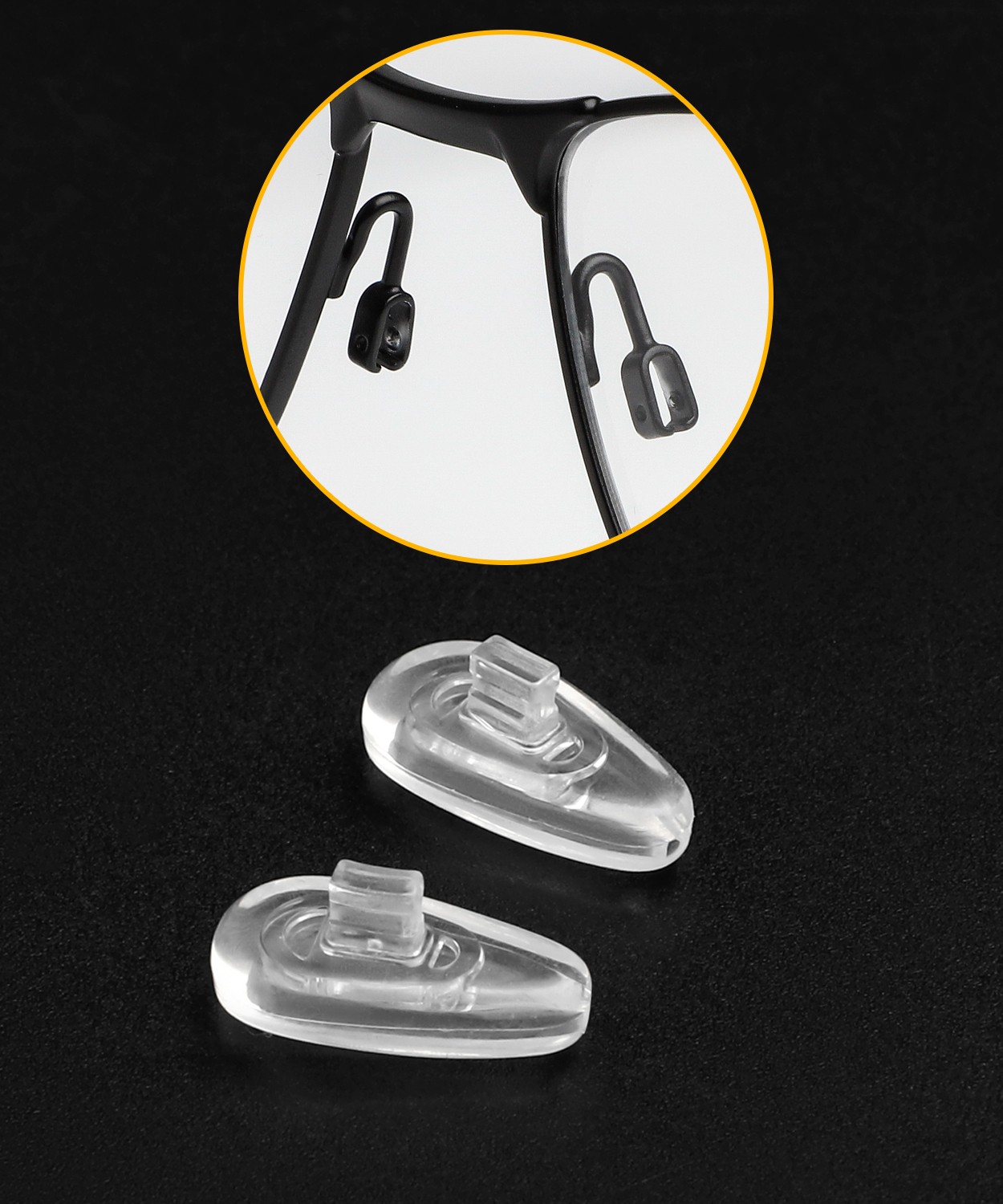 6 Pairs Clear Nose Pads Replacement Nose Piece for Oakley Socket 5.0/Socket 5.5