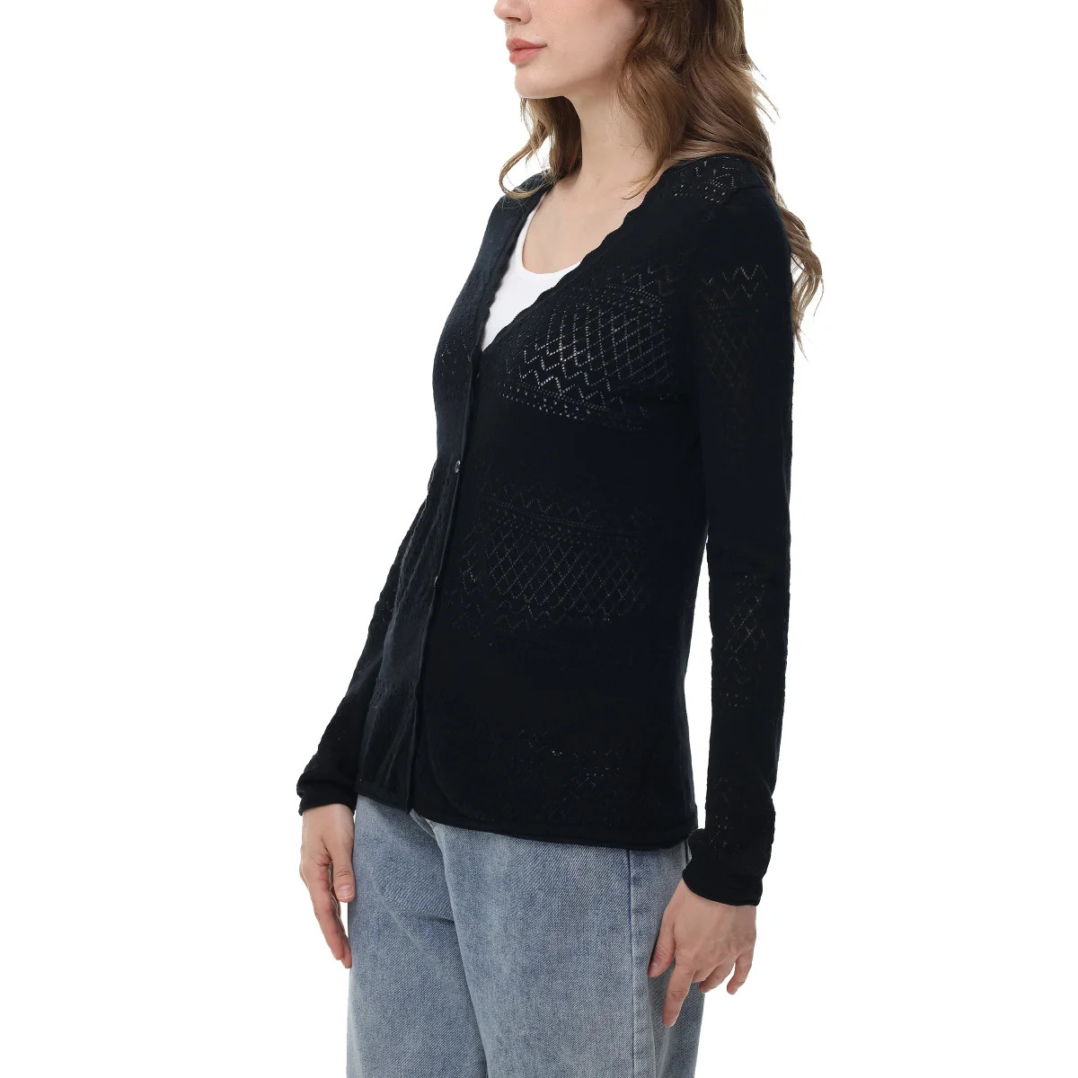 Frye Women’s Pointelle Cardigan
