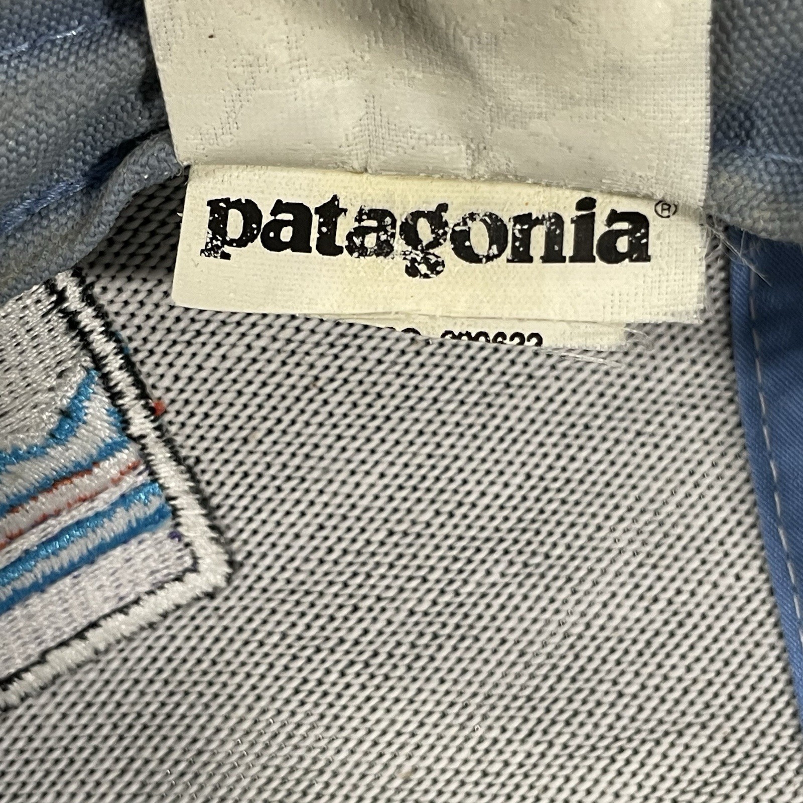 Patagonia P-6 Logo LoPro Trucker Hat Blue Snapback Mesh Cap Vintage Faded Y2K