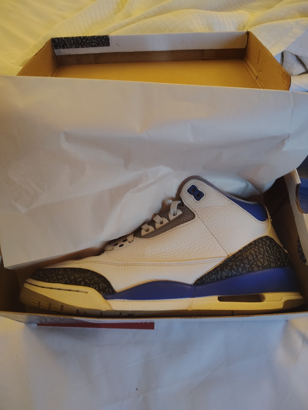 Air Jordan 3 Mid US Size 10.5 White/Blue/Gray