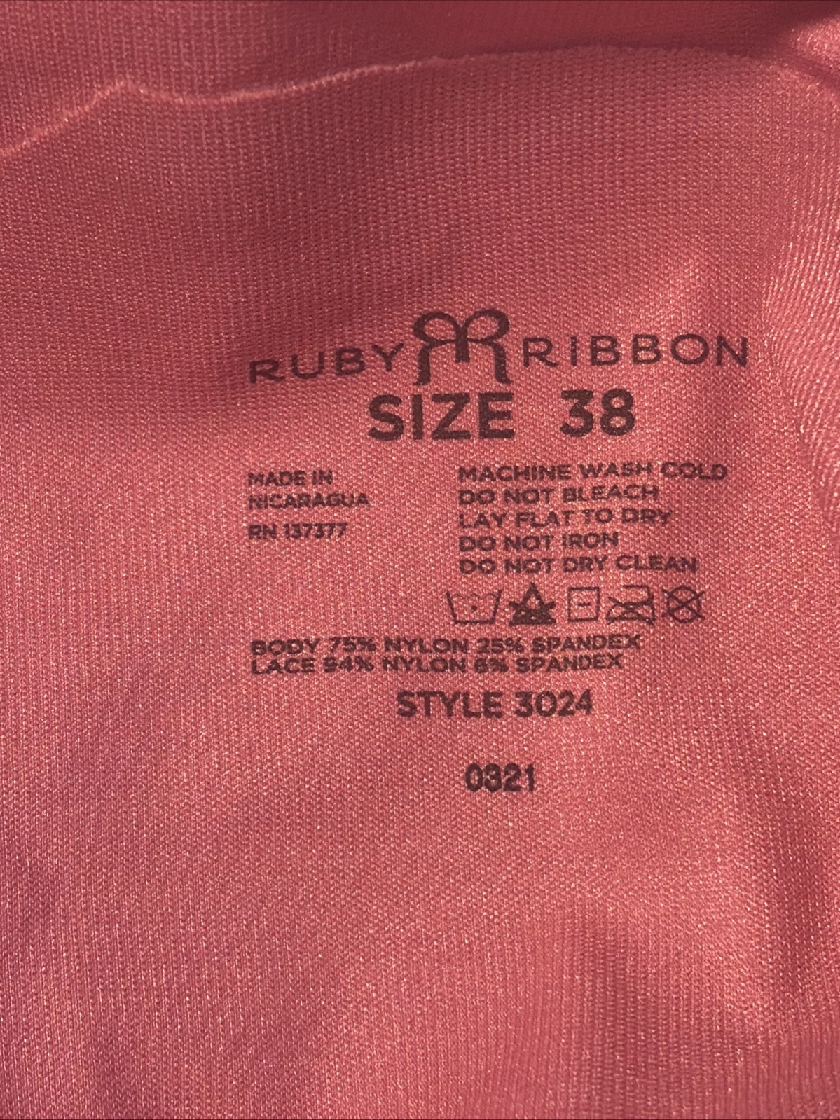 ruby ribbon 38 cami Style 3024 /0321 Pink