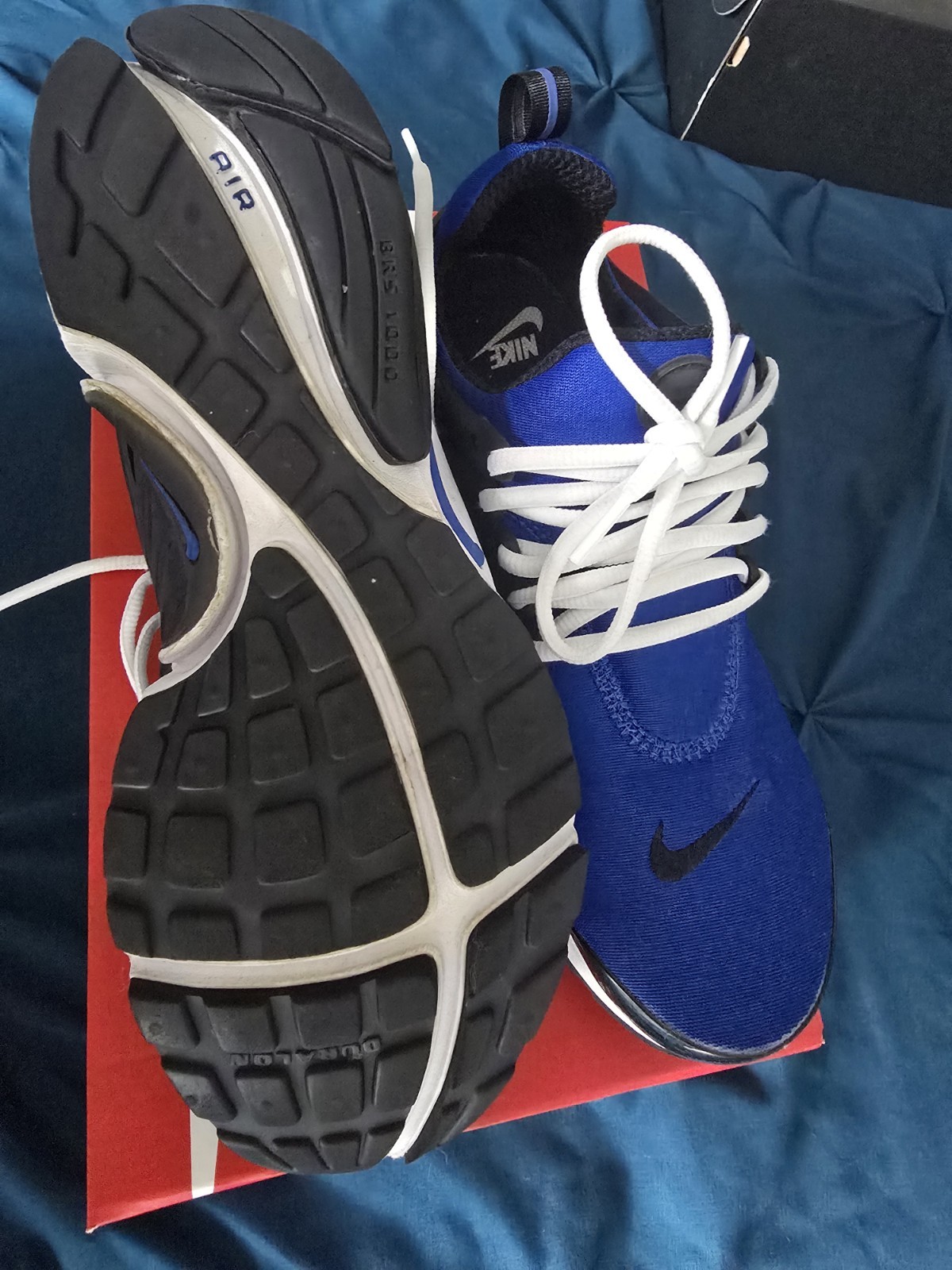 Nike Air Presto Men’s Low Top Athletic Sneakers Blue/Black/White Lace-Up