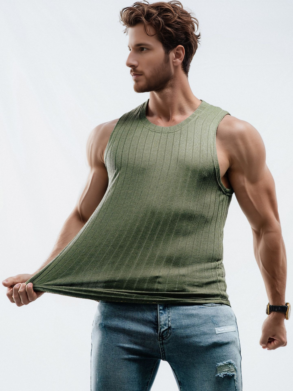 1-4 Pack Summer Gym Muscle Men’s Sleeveless T-Shirt Tank Top Solid Color lot