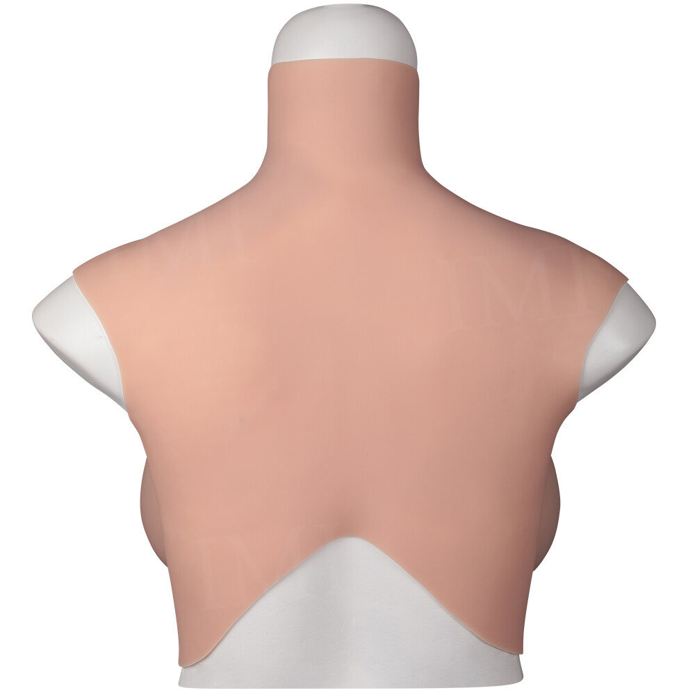 IMI 9th Flocking Silicone Breast Form Boobs B-K Cup Breastplate for Crossdresser