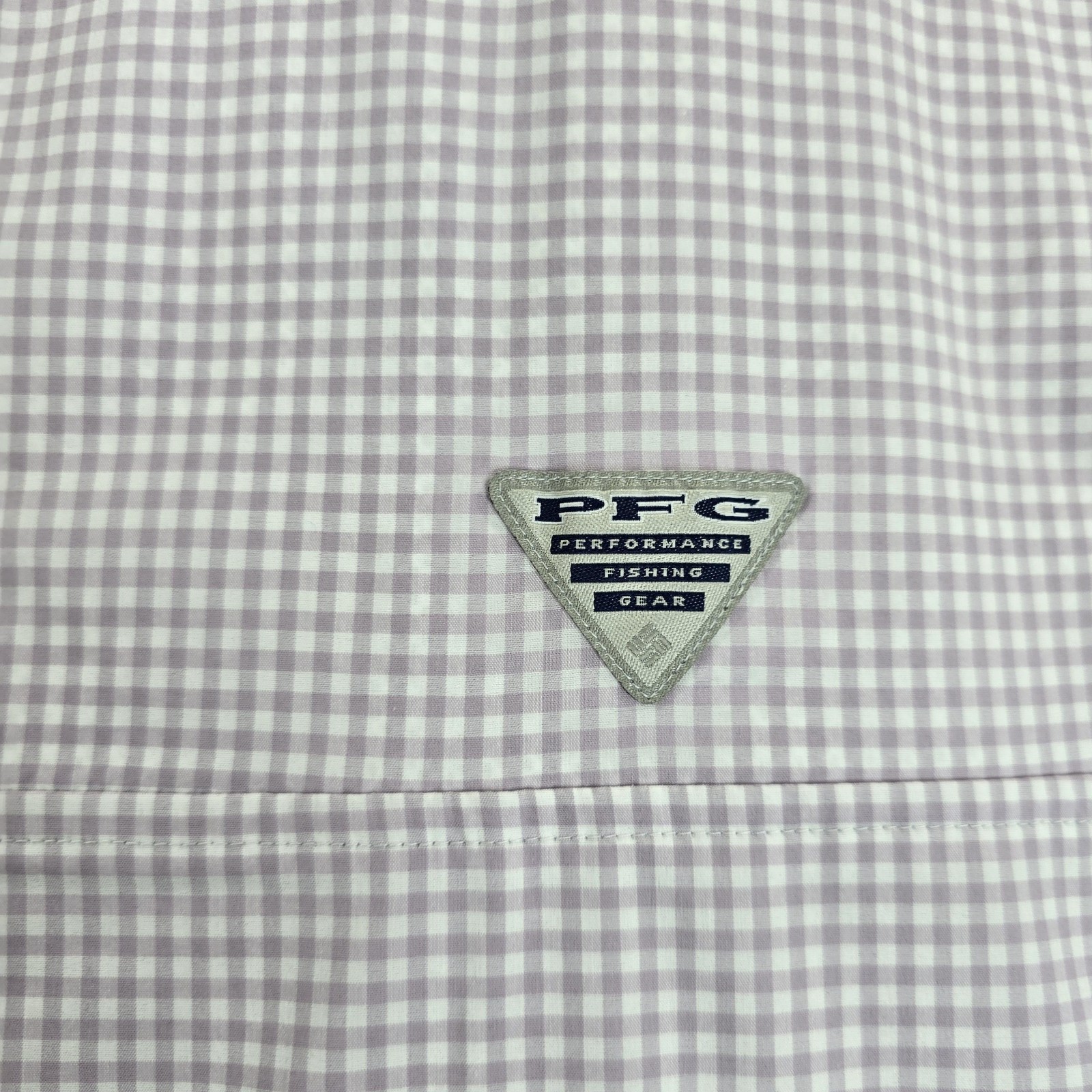 Columbia PFG Shirt Mens XS Purple Gingham Harbor Peak Omni-Shade Omni-Wick