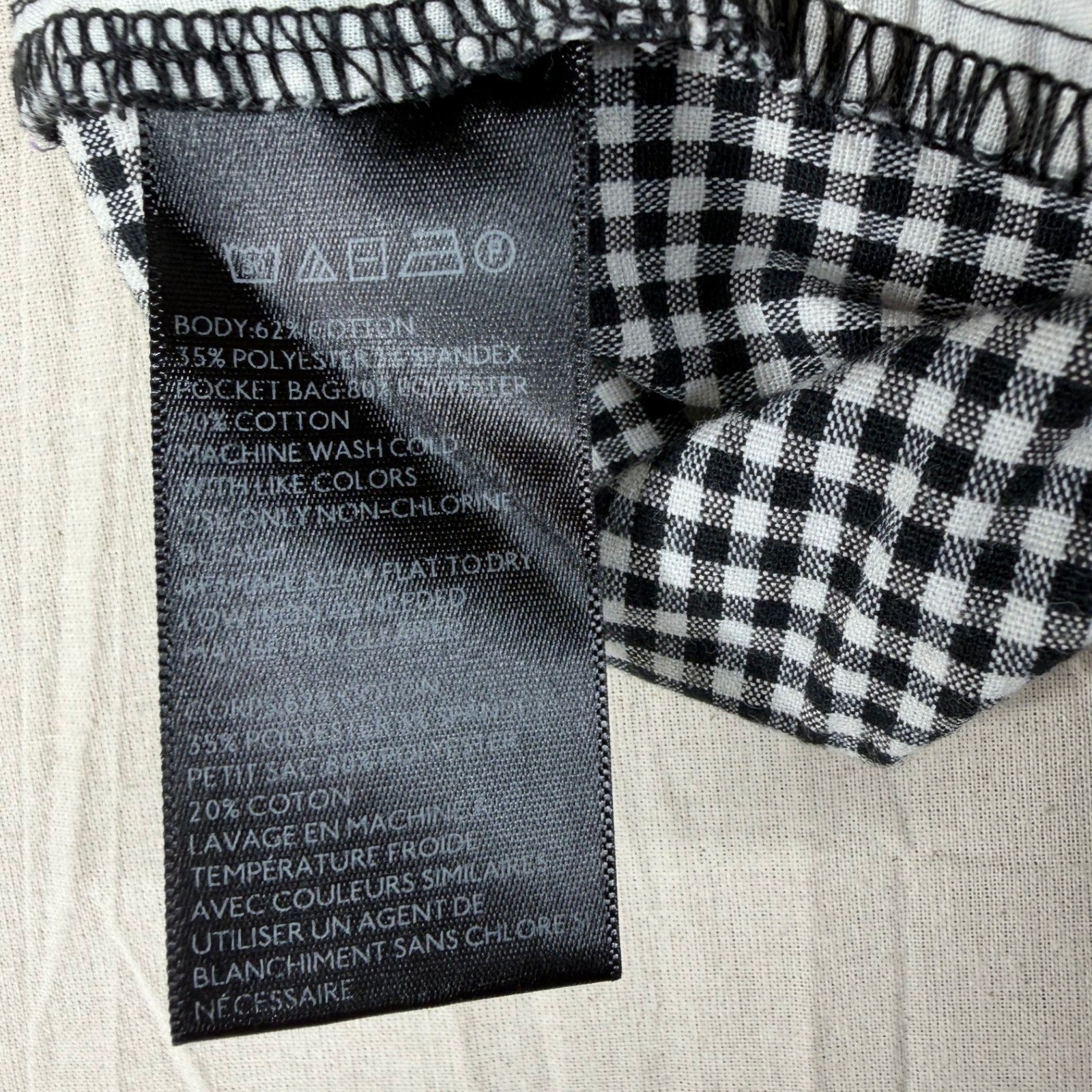 Urban Outfitters Checkered Elastic Waist Pants size Small Black/White