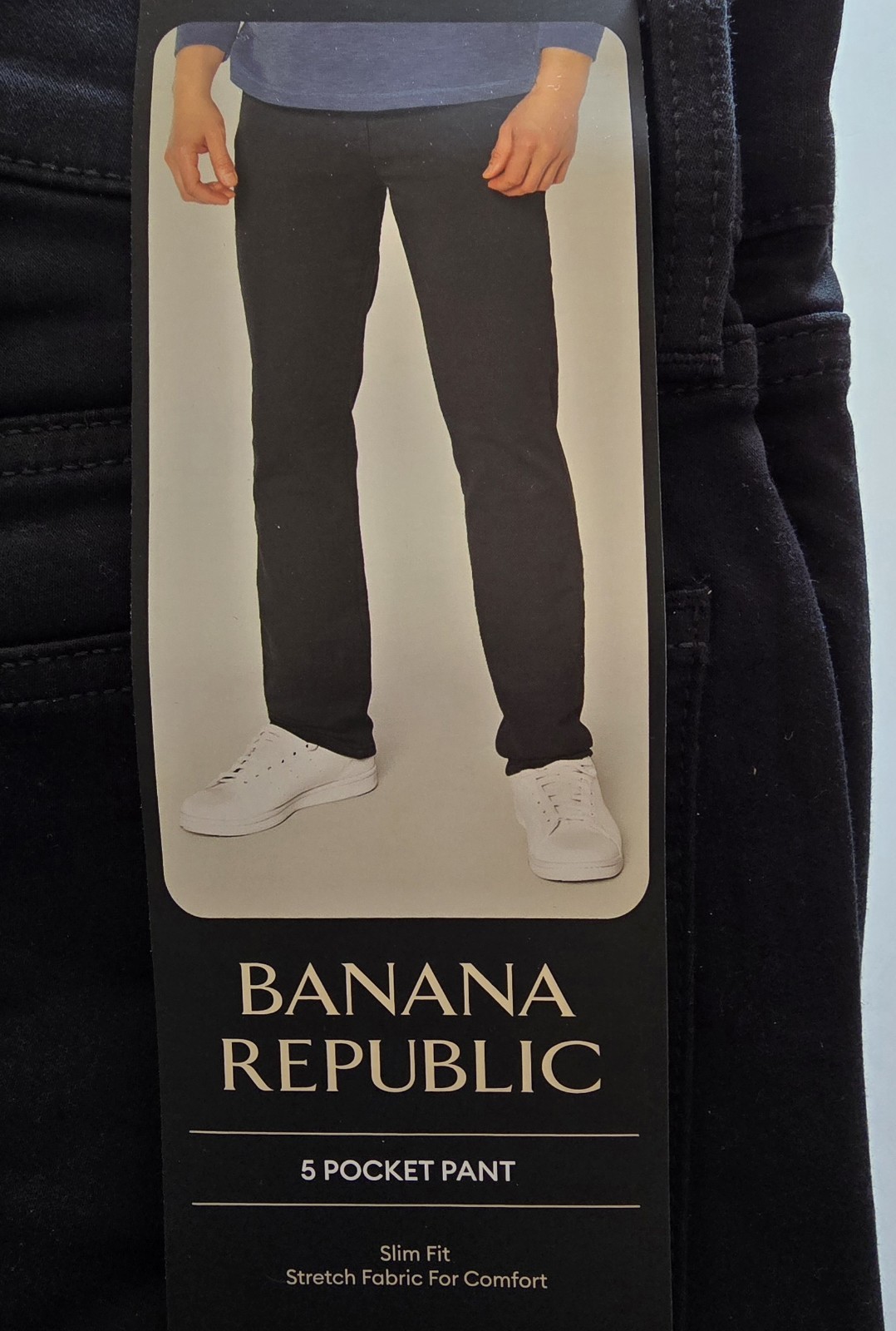 Banana Republic Men’s 5 Pocket Pant Slim Fit Black 34×30