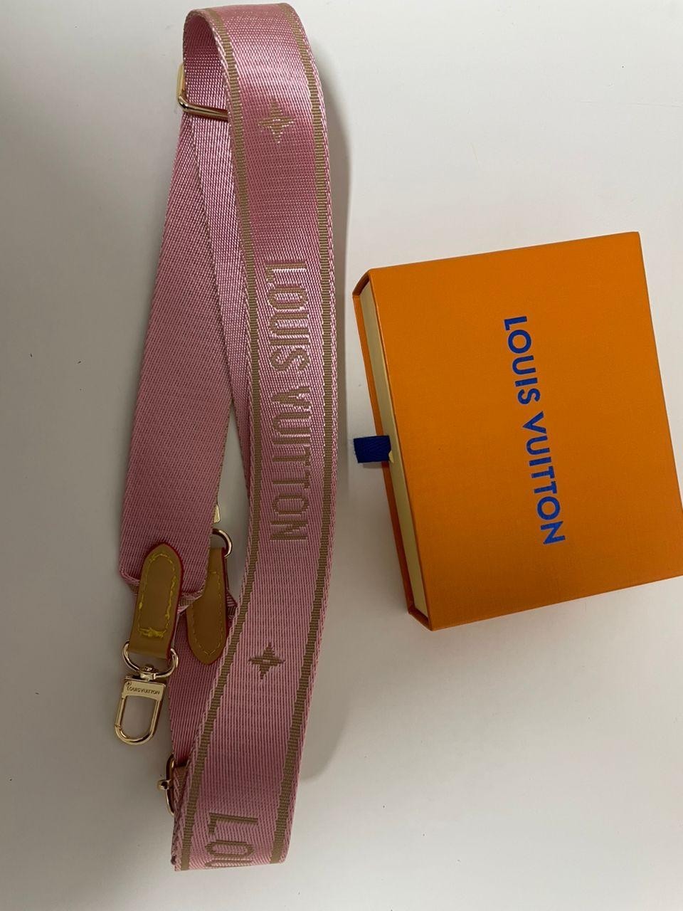 Louis Vuitton Shoulder Strap Adjustable Crossbody Shoulder Replacement Pink W/B