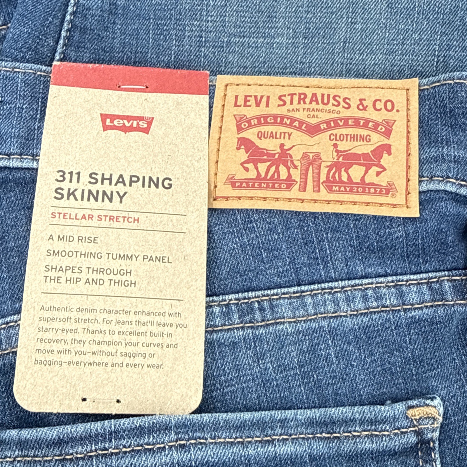 Levi’s Women’s 311 Shaping Skinny Mid Rise Stellar Strech Jeans 27 x 30