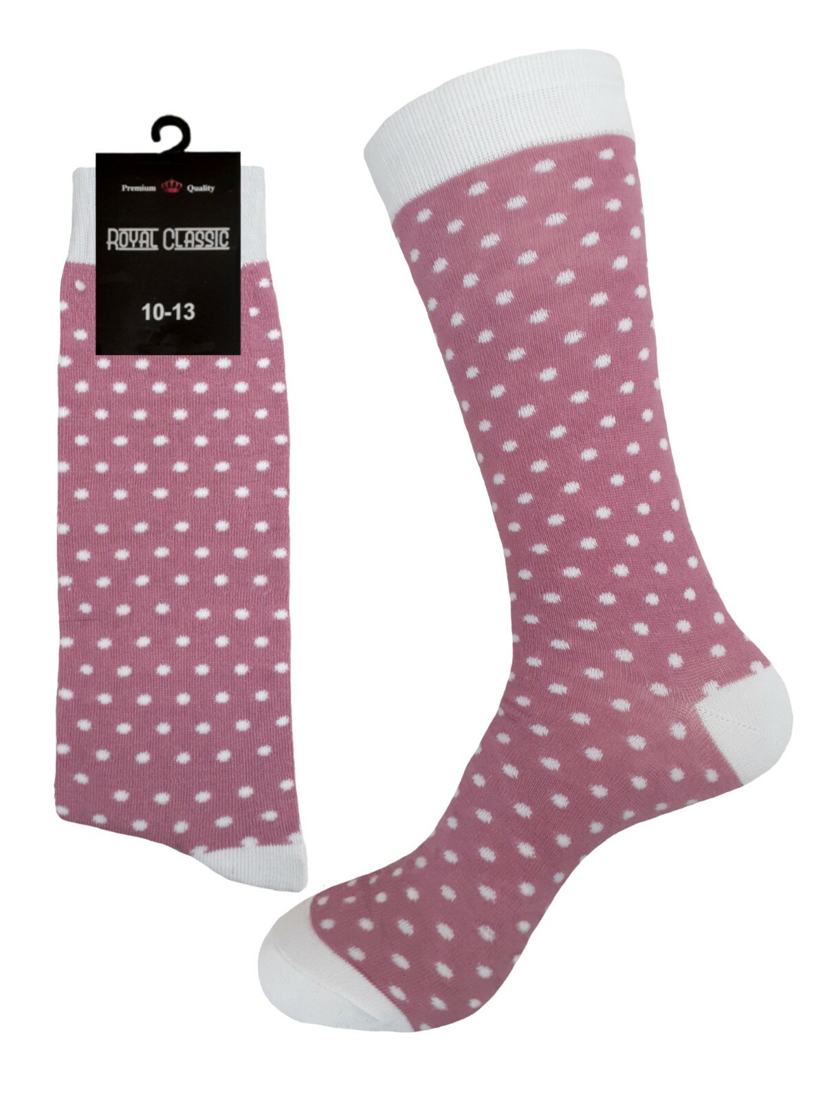 1-4 Men’s Dress Socks Polka Dot Novelty Socks Cotton Size 10-13 True to Size