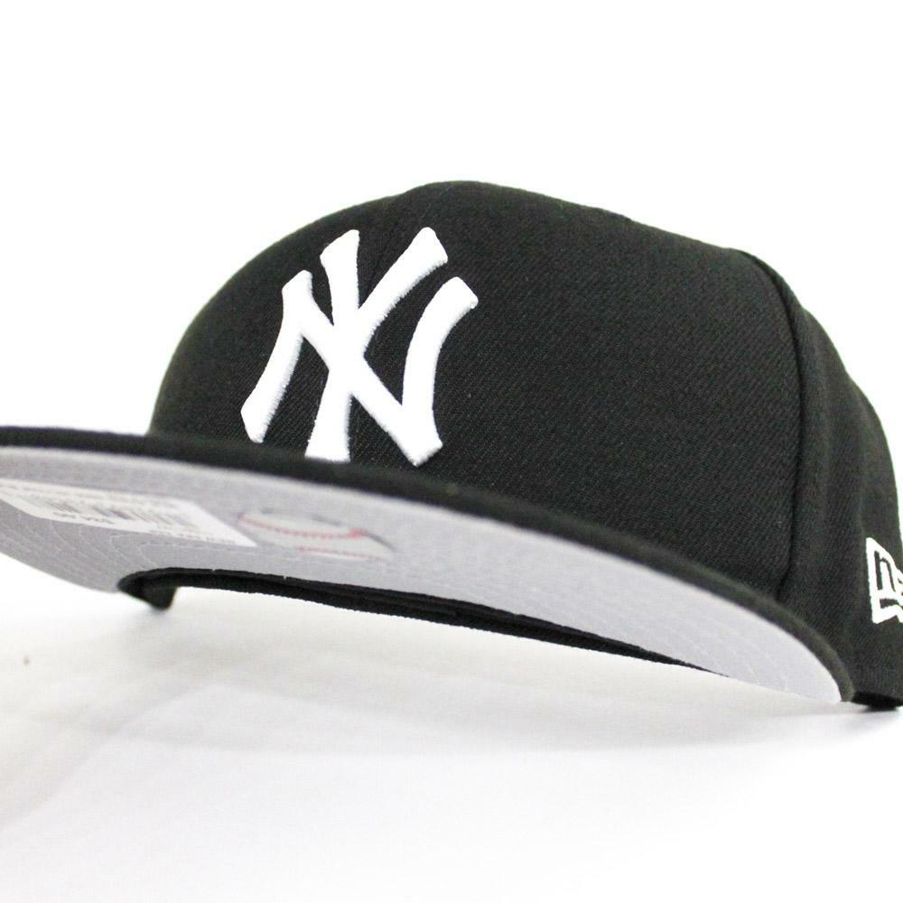 New York Yankees MLB Authentic New Era 59FIFTY Fitted Cap HAT 5950 BLACK WHITE