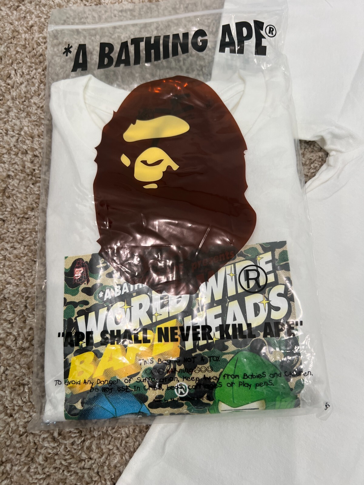 EXCLUSIVE BAPE HEADS FLYER TEE MENS MULTIPLE SIZES