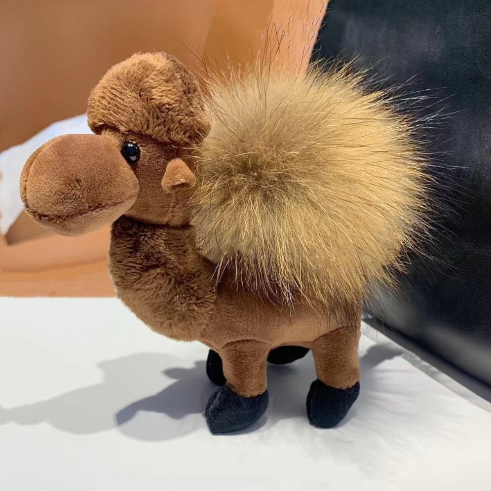 1PC Plush camel keychain, animal bag pendant, cute backpack keychain