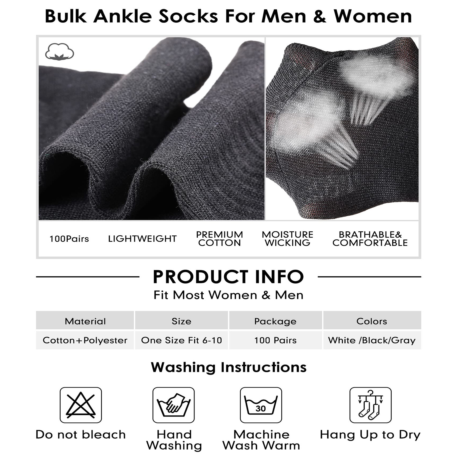 Lot 1-3 Pairs Mens Womens Ankle Quarter Crew Socks Sport Casual Cotton Socks US