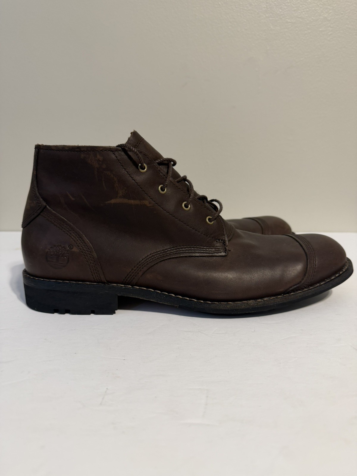 Timberland Men’s Brown Leather Chukka Ankle Boots Size 11W