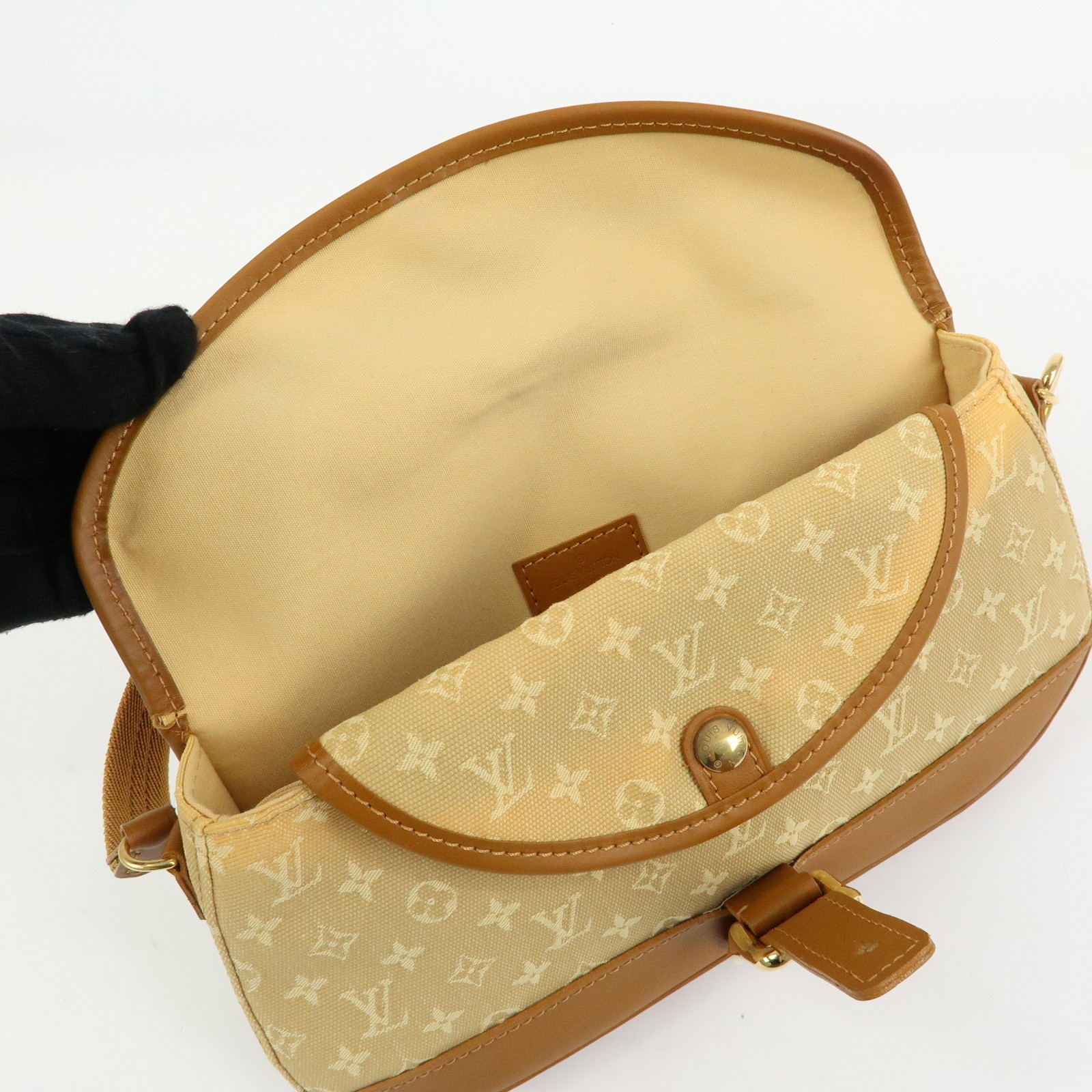 Louis Vuitton Monogram Mini Marjolie Hand Bag Beige M92694 Authentic Used F/S