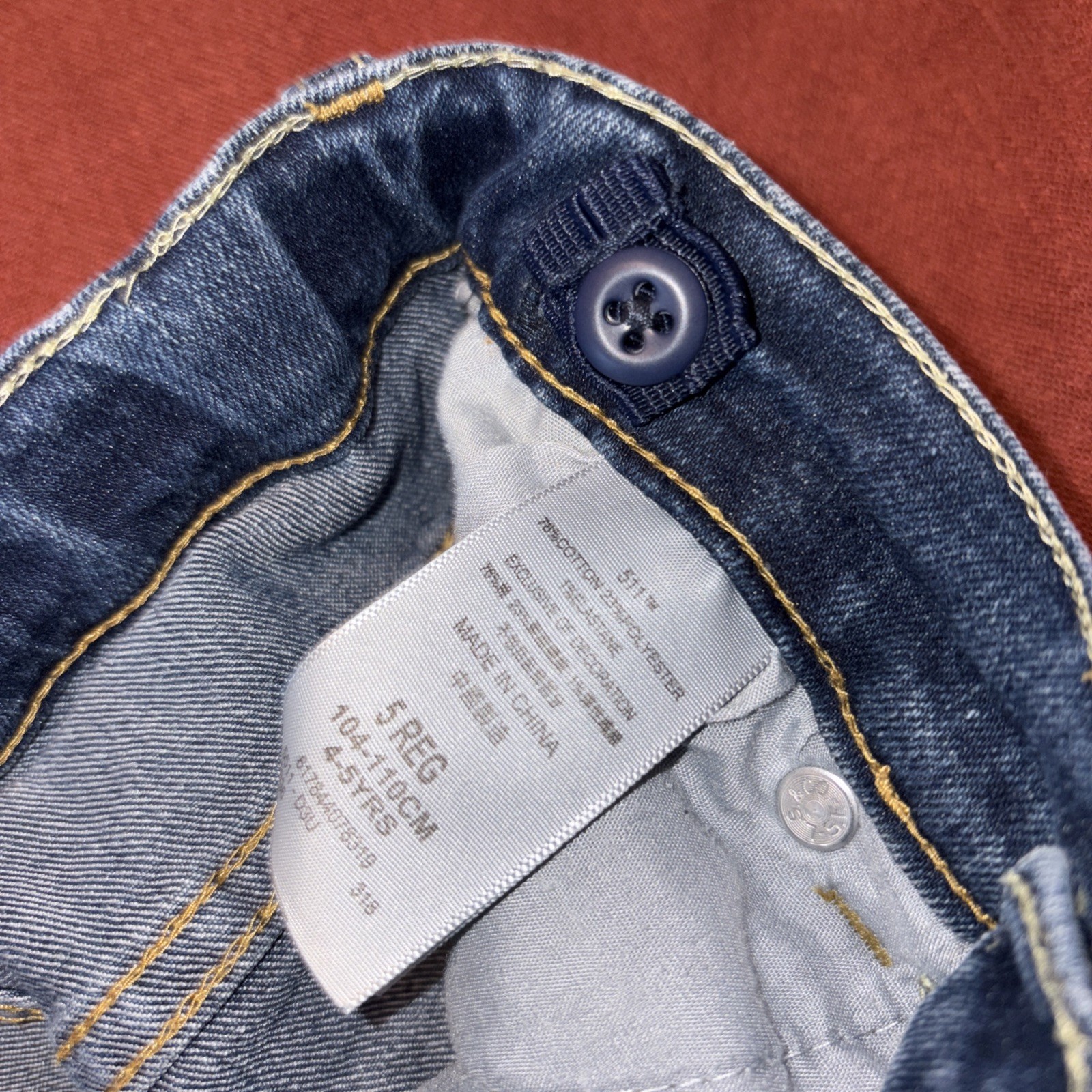 Levi’s 511 Slim Boys Jeans Medium Wash Size 5 Reg Adjustable Waist 5T