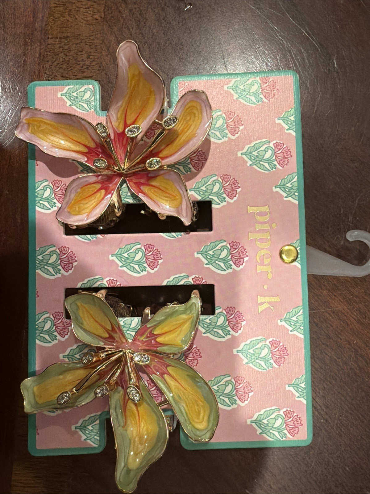 piper k Metal Colorful Flower Hair Clips