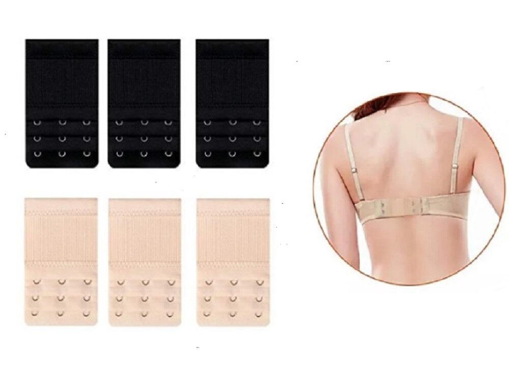 6Pcs Bra Extender Set–Adjustable 2/3/4 Hook Strap Extensions for Comfortable Fit