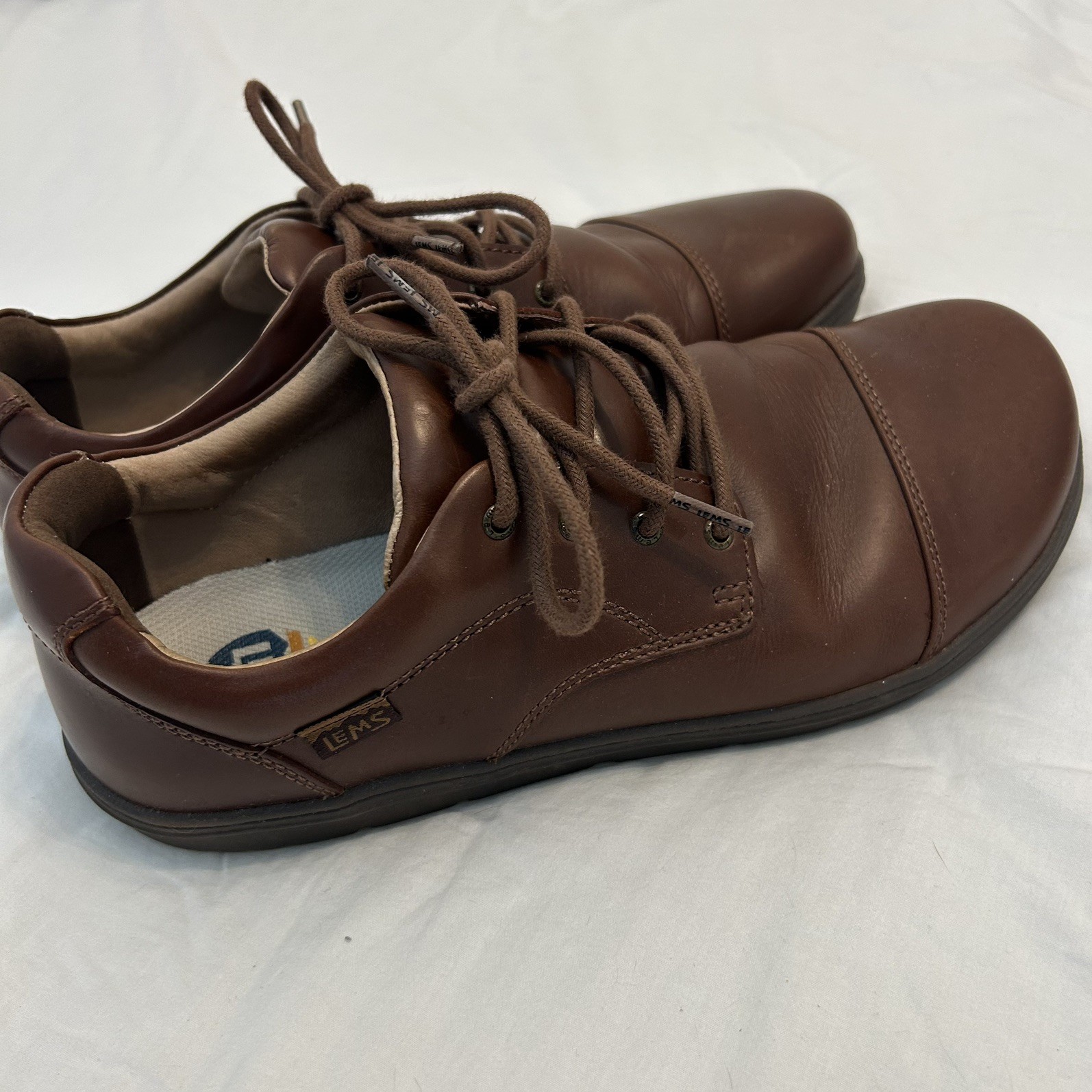 Lems Nine2Five Shoes Men’s 10.5 Brown Mocha Leather Oxford Barefoot Shoe