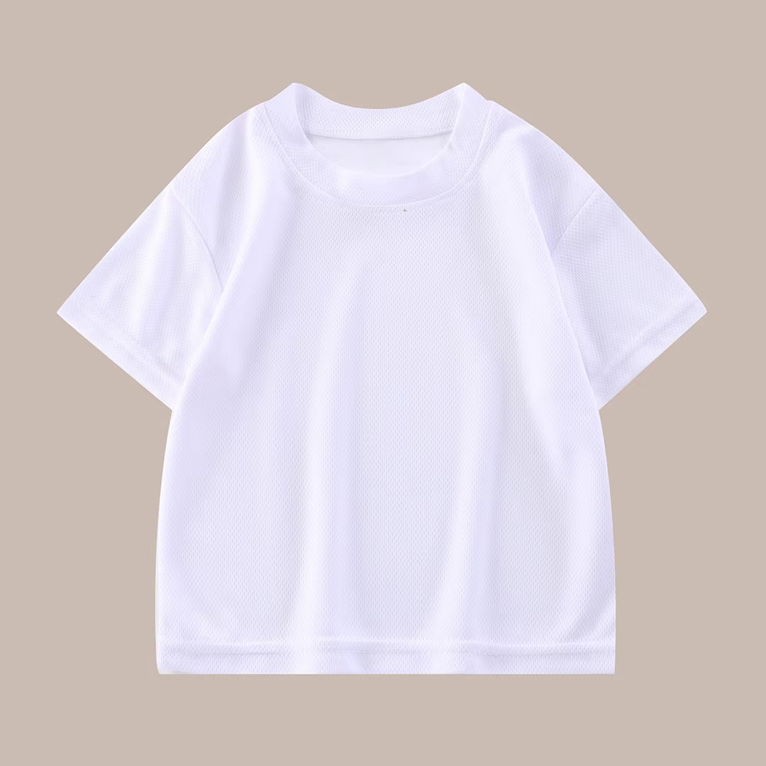 Summer New Loose Boys Solid Colour T-Shirt Half-Sleeve round Neck Tops