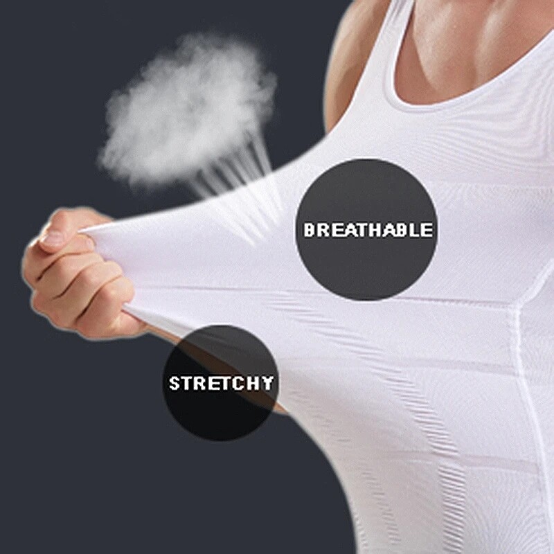 5 Pack Men Body Shaper Slim Belly Vest Compression Underwear Tank Tops Shapewear