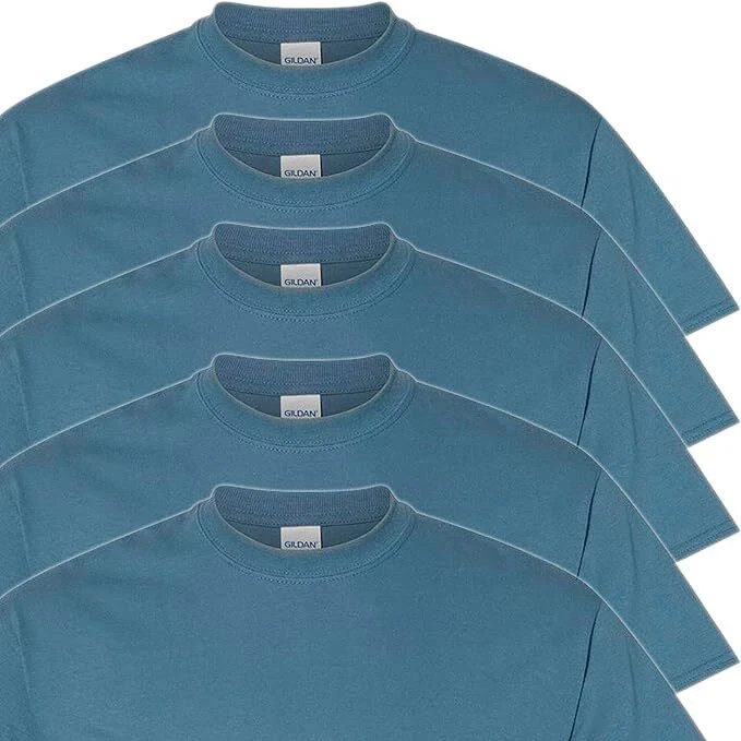 Gildan (5-pack) Indigo Blue Solid Ultra Cotton Short Sleeve Blank Tee T-Shirt