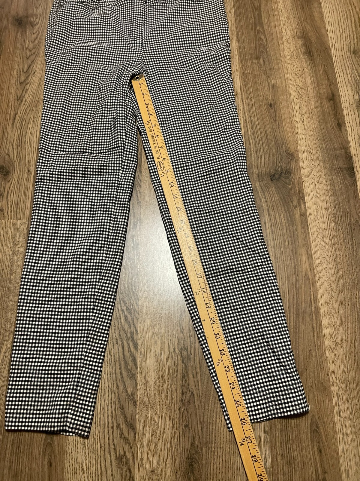 SOHO Pants, Women’s Size 8, Black White, Checkered, Flat Front