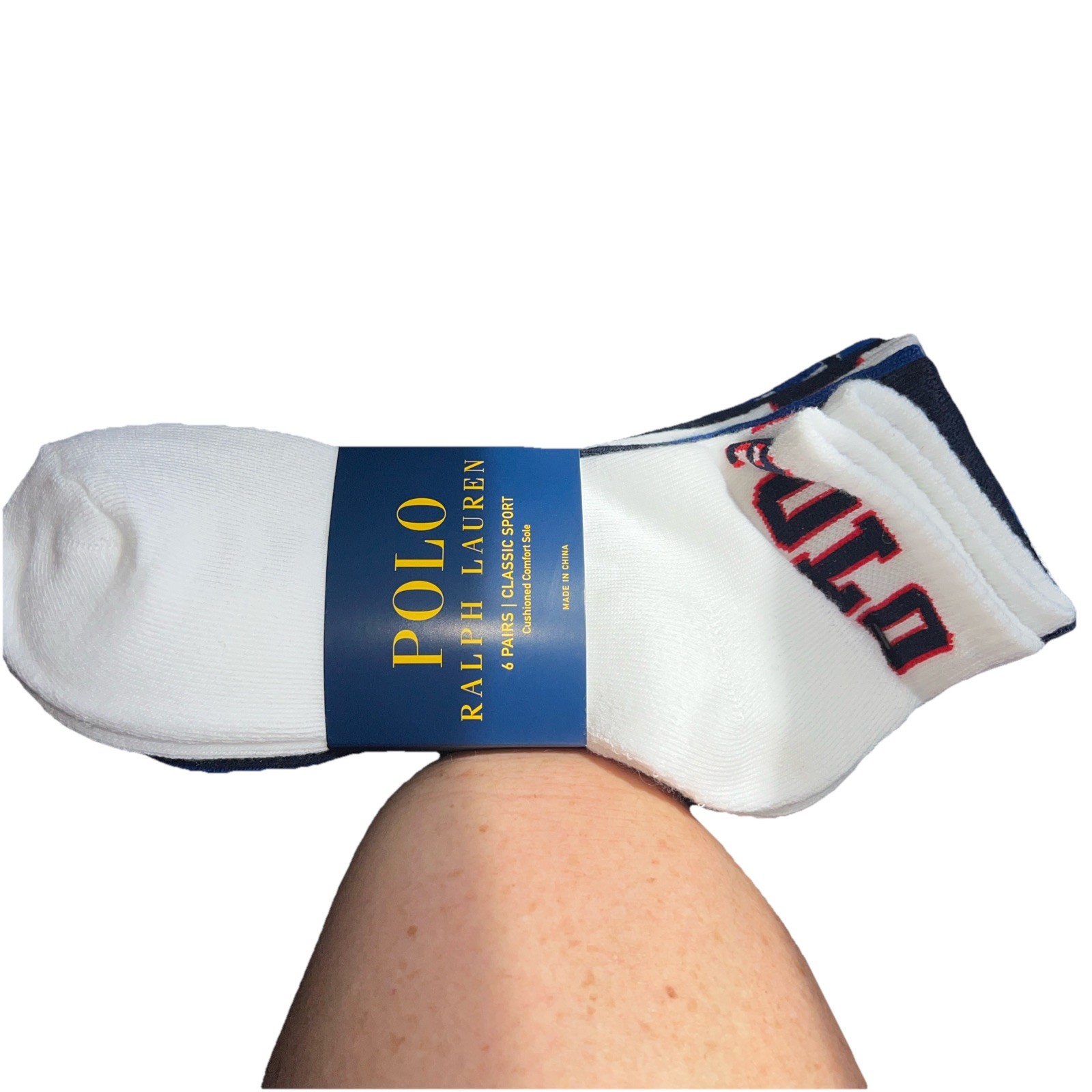 POLO Ralph Lauren Men’s Quarter Crew Socks 6 Pack Logo Comfort Athletic MULTI
