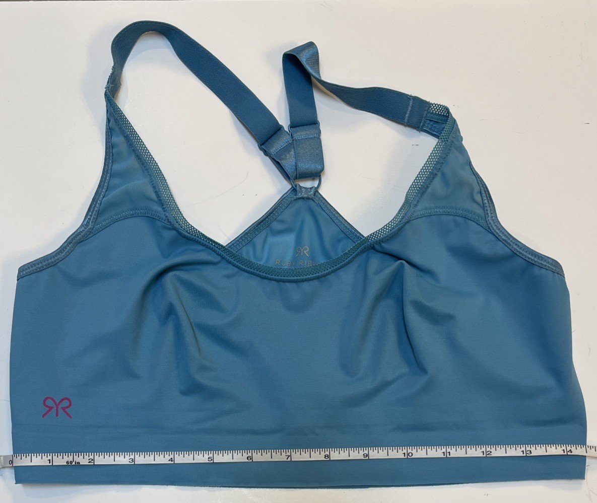 Ruby Ribbon Heritage Sheer Demiette Bra Size 36 Blue Mesh Trim Style #1787