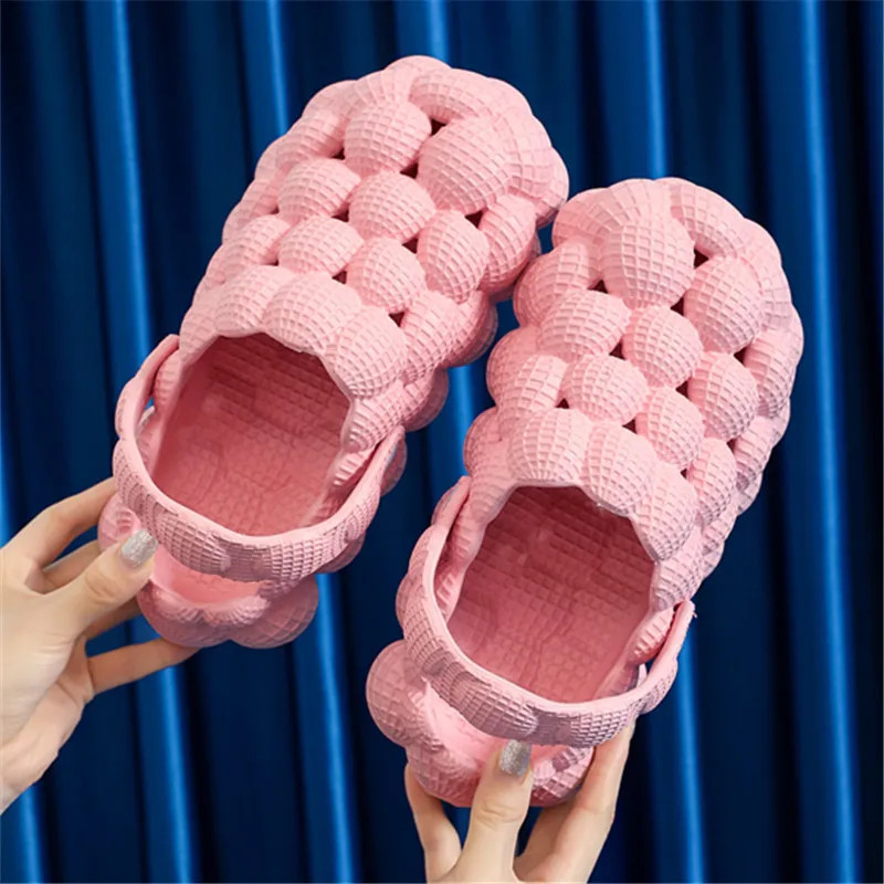 Cute Women Slippers Bubble Ball Sandals Summer Indoor Massage Cloud Slide
