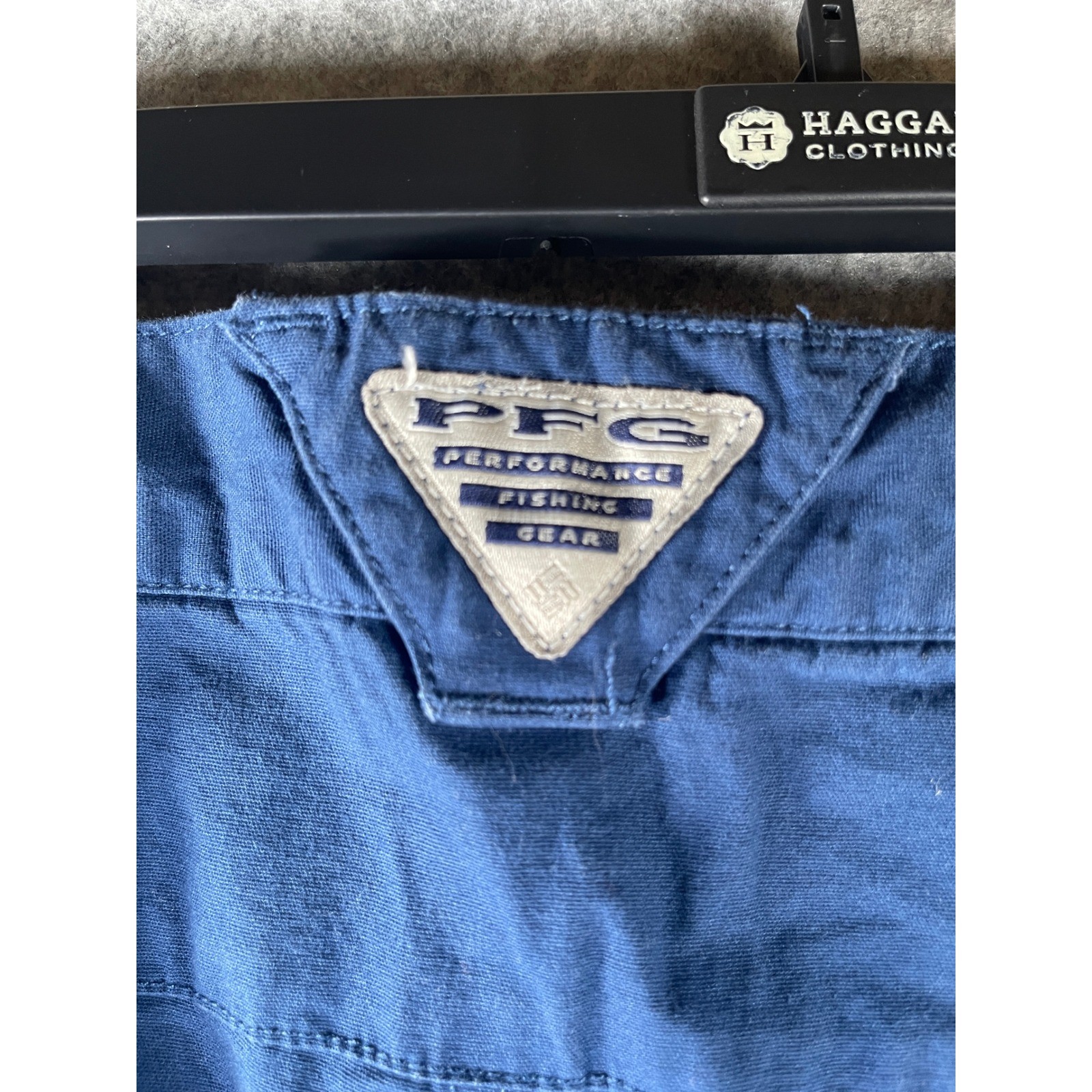 Columbia PFG Mens 4X Blue Performance Fishing Gear Cargo Shorts Navy 8 Inch In