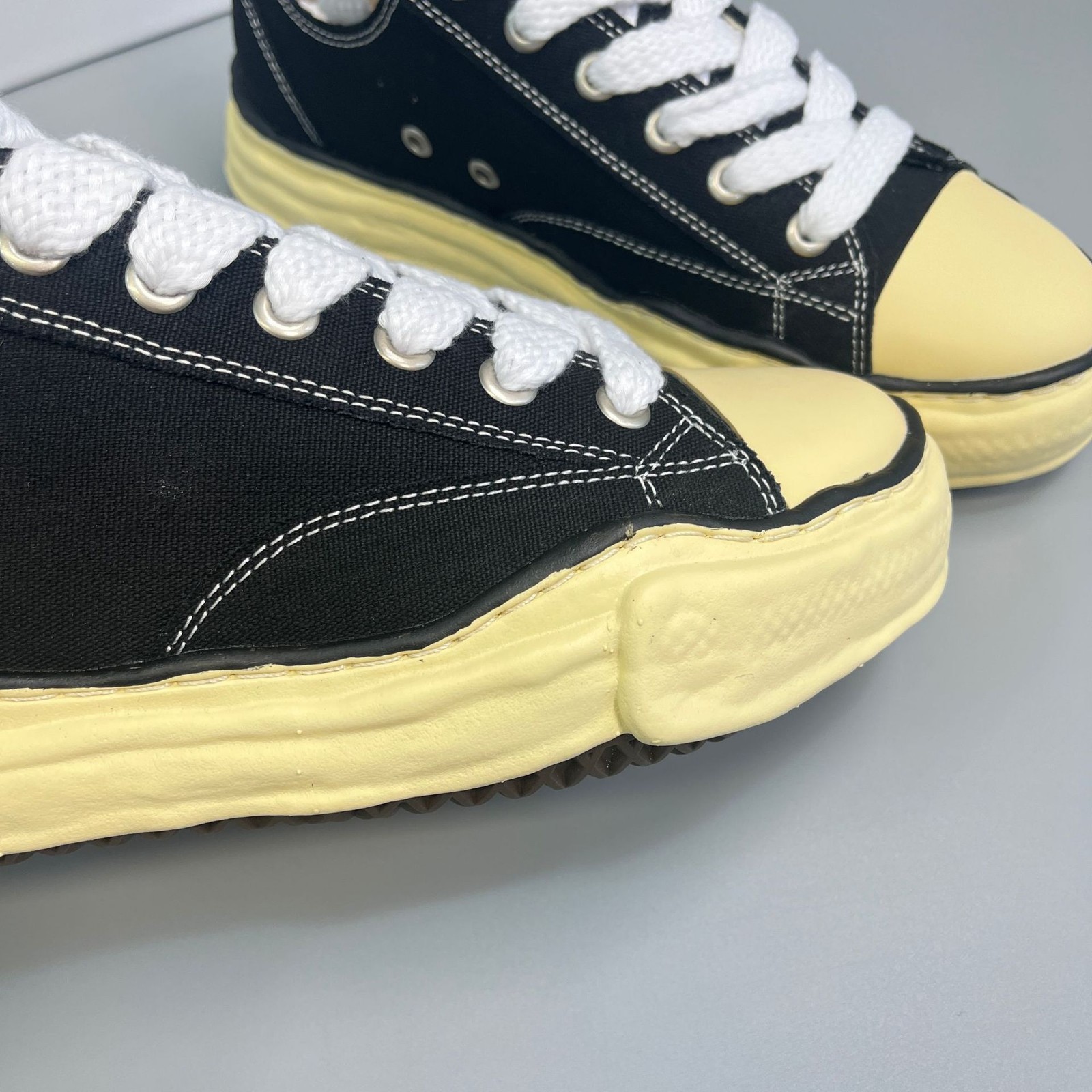 Maison Mihara Yasuhiro Unisex Canvas Platform Preppy Casual Sneakers NEW