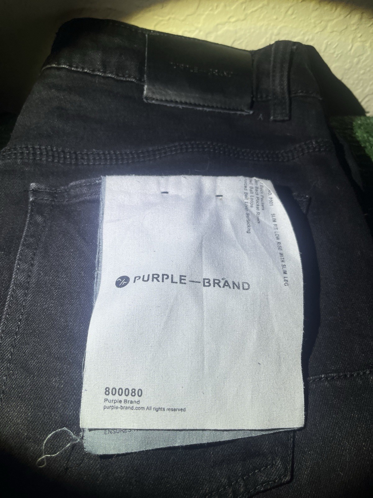 Purple Brand Men’s Black Slim Straight Denim Jeans Size 32