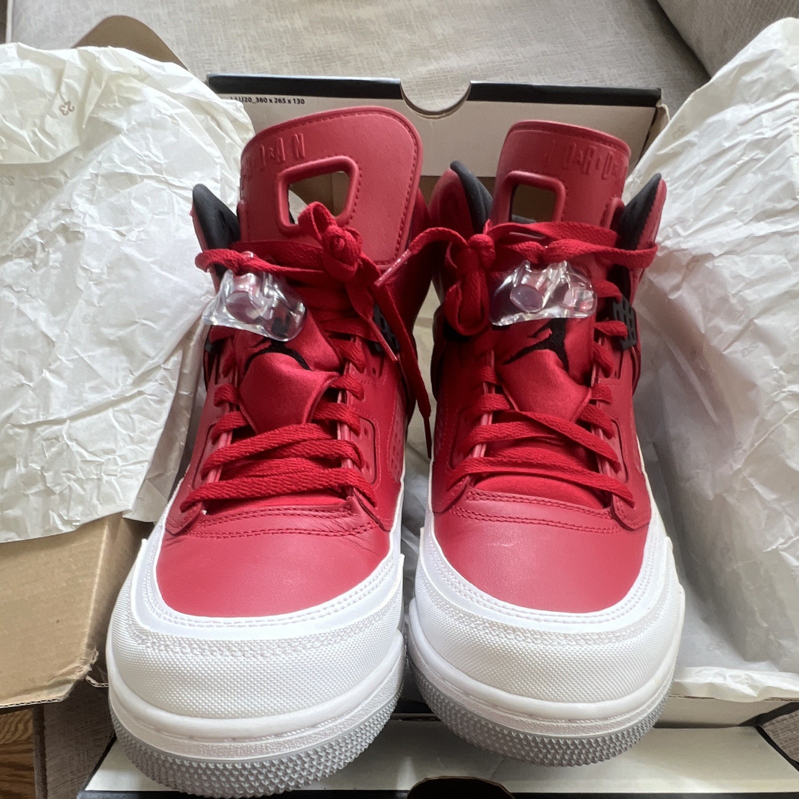 Jordan Air Jordan Mid Top Lace Up Red White Black Gray Men’s Athletic Sneaker