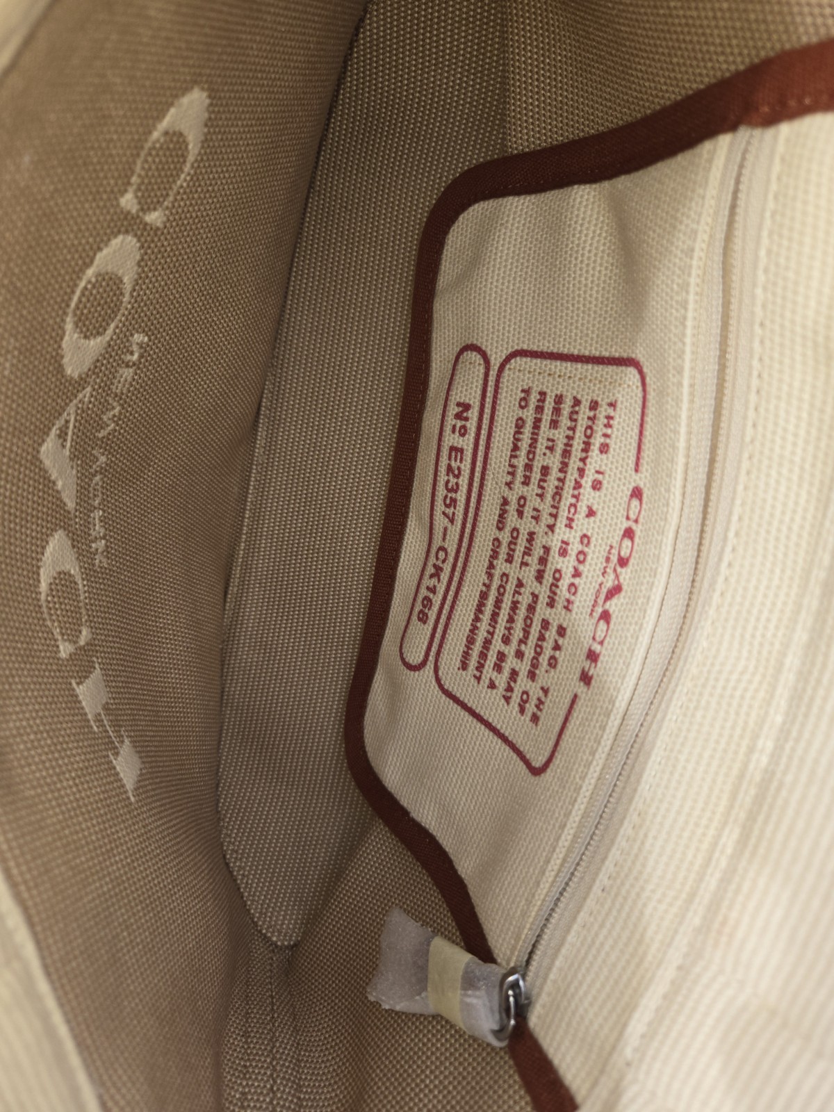 Coach Small Canvas Tote NATURAL, CK168