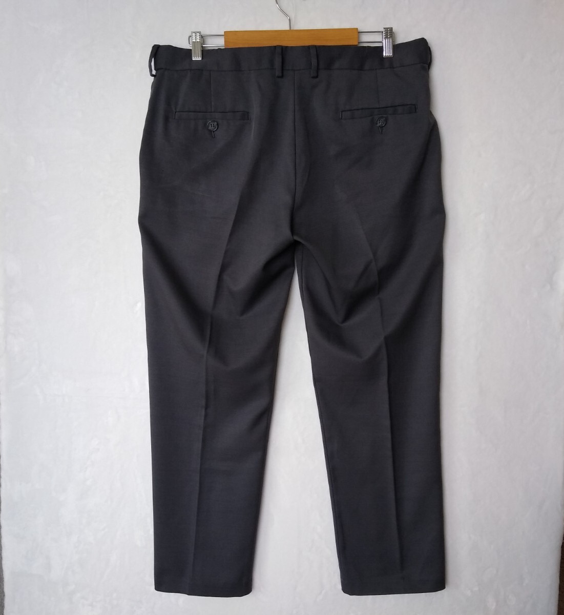 Haggar Dress Pants Mens 36×30 Gray Straight Fit All Day Comfort Expandable-Waist