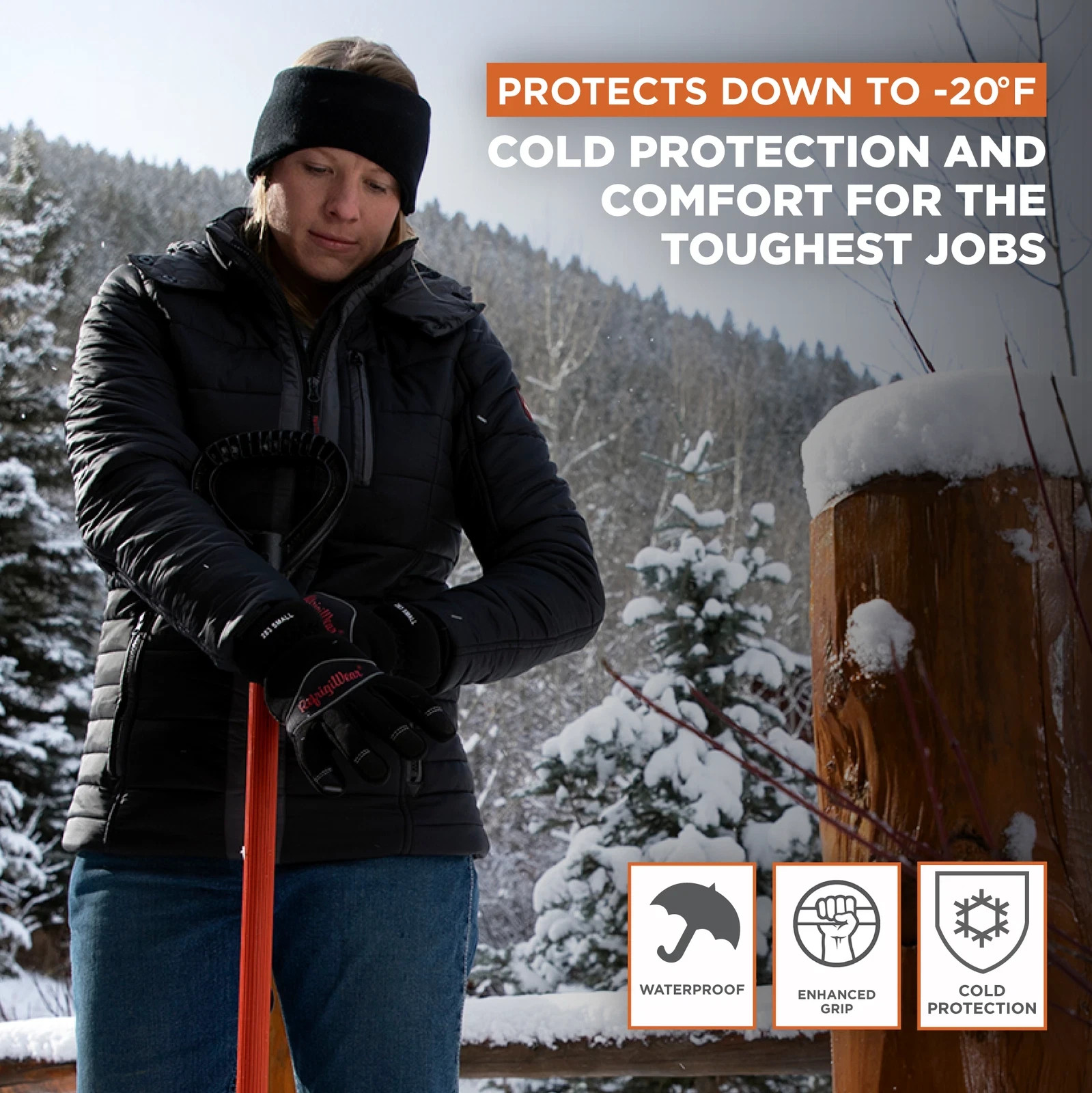 RefrigiWear Waterproof Abrasion Safety Glove – Durable, Warm Hand Protection