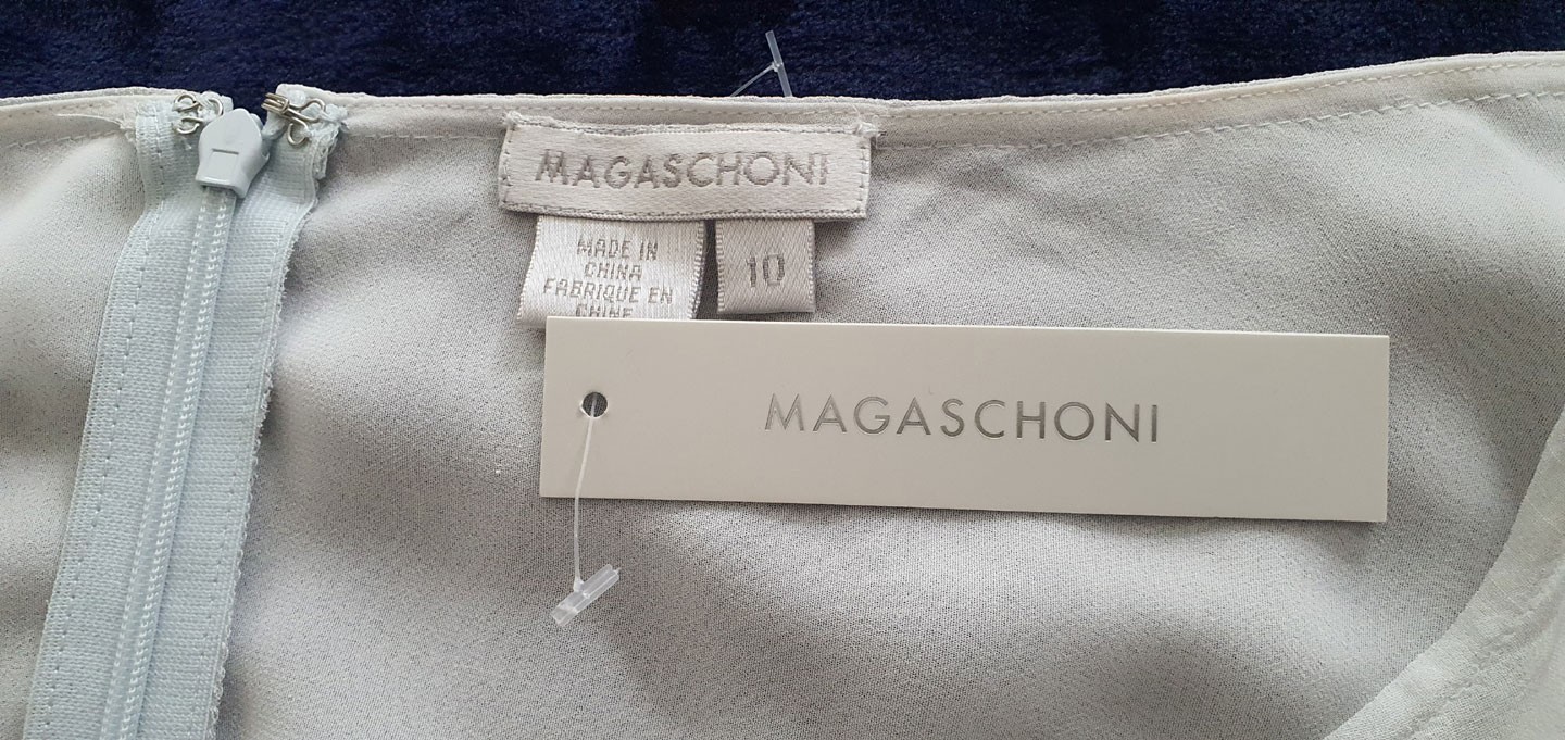 MAGASCHONI SILK SKIRT PALE BLUE FULLY LINED size 10 – NWT