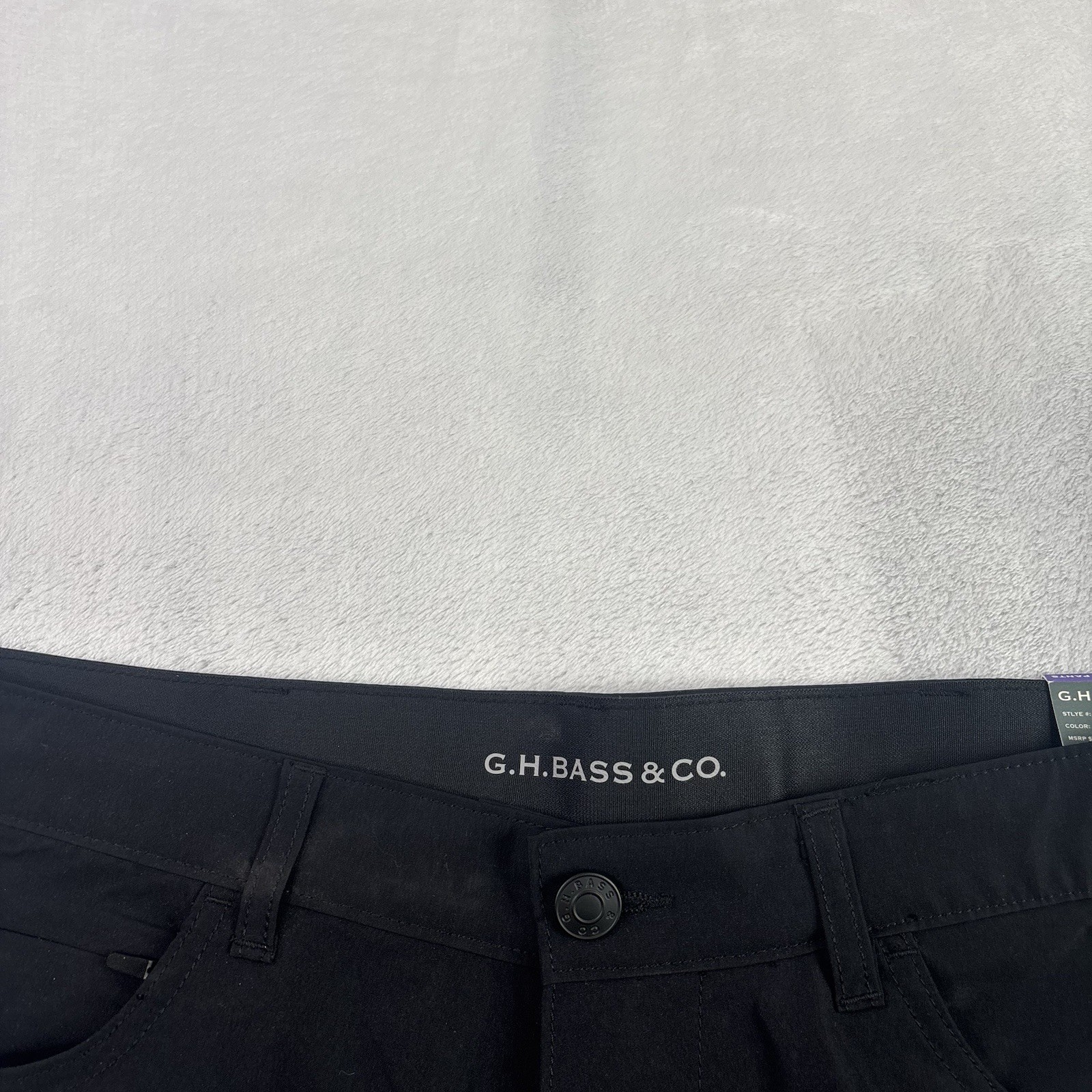 GH Bass & Co Everywhere Tech Pants Black Men’s Waist 36″ x 32″ Inseam NWT