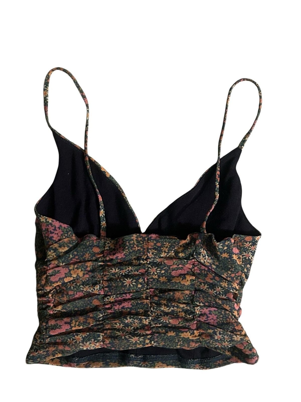 Urban Outfitters Floral Ruched Mesh Cami Top Size M