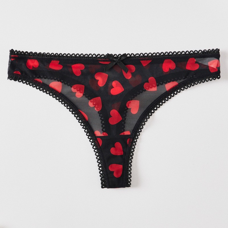 5 Pack Lot Sexy Womens Sheer Panties Thongs See Through Underwear Lingerie Brief