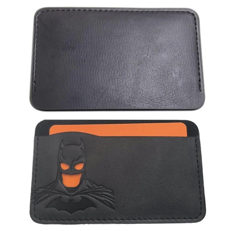 1pcs Leather Bat ID Card Holder Case Wallet Personalized SuperHero Mask Card Hol