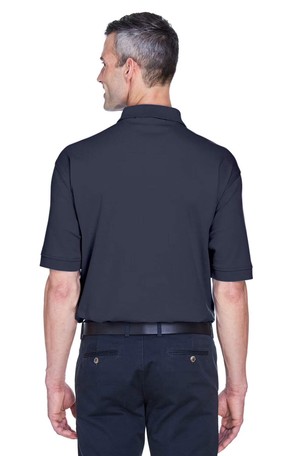 Devon & Jones Men’s Solid Color Interlock Polo White or Navy D140S Sizes 2XL-4XL