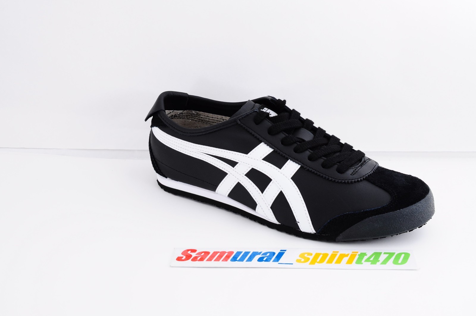 Onitsuka Tiger Genuine MEXICO 66 1183C102 BLACK /WHITE US Buyer No Import duties