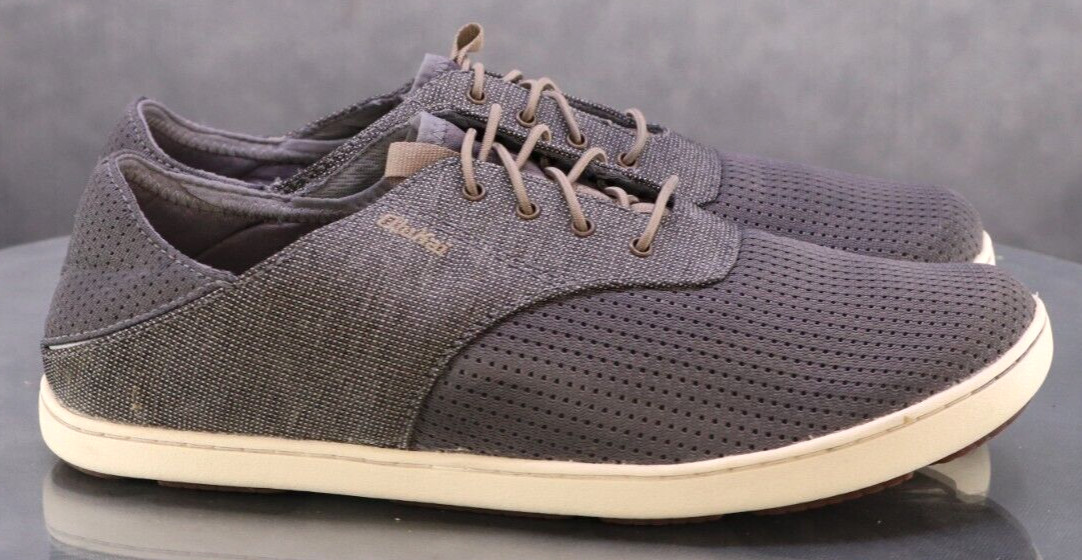 Olukai Nohea Moku $130 Men’s Knit Sneakers Shoes Size 8.5 Gray