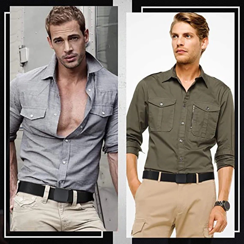 Men Casual Military Tactical Army Adjustable Quick Release Belts Pants Waistband