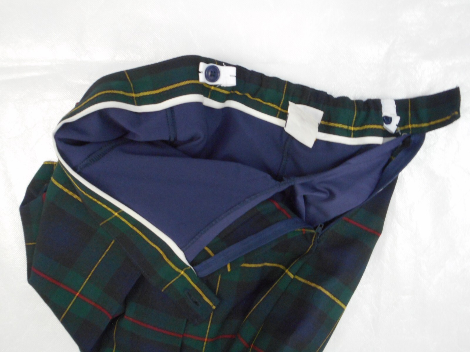 Girls R/K Multi-Color Plaid Box Pleat Uniform Skort Reg. &plus Sizes 4 – 7 1/2