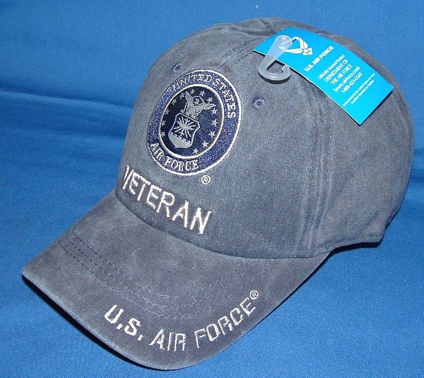 Air Force USAF Veteran Unstructured Distressed Military Approved Embroidered Cap