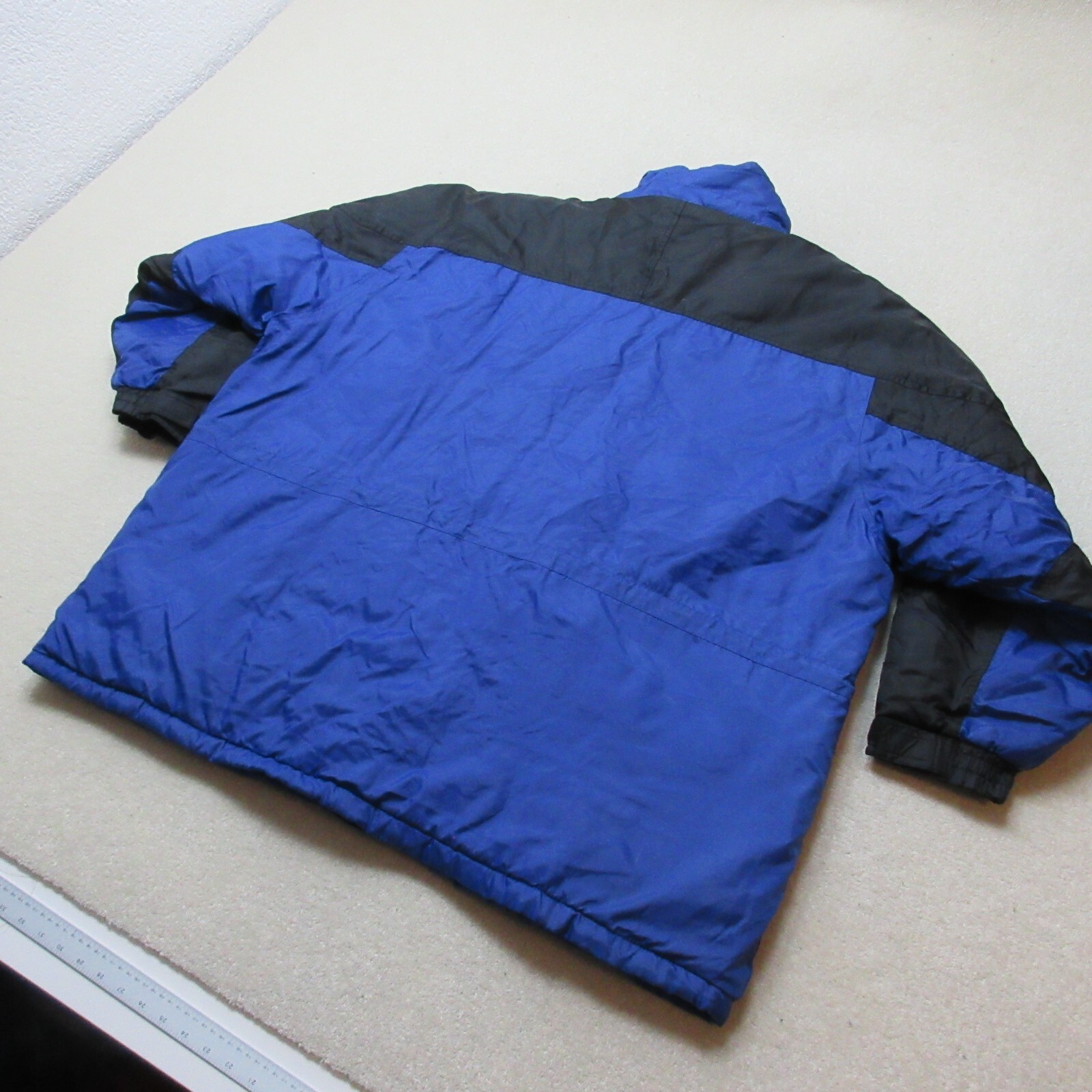VINTAGE Starter Padded Jacket Mens 2XL Royal Blue Full Zip Insulated Pockets XXL